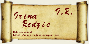 Irina Redžić vizit kartica
